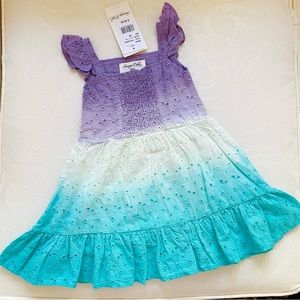 SOVEREIGN CODES GIRLS DRESS MULTI COLOR SUNDRESS SIZE 18 MONTH EYELET RUFFLE